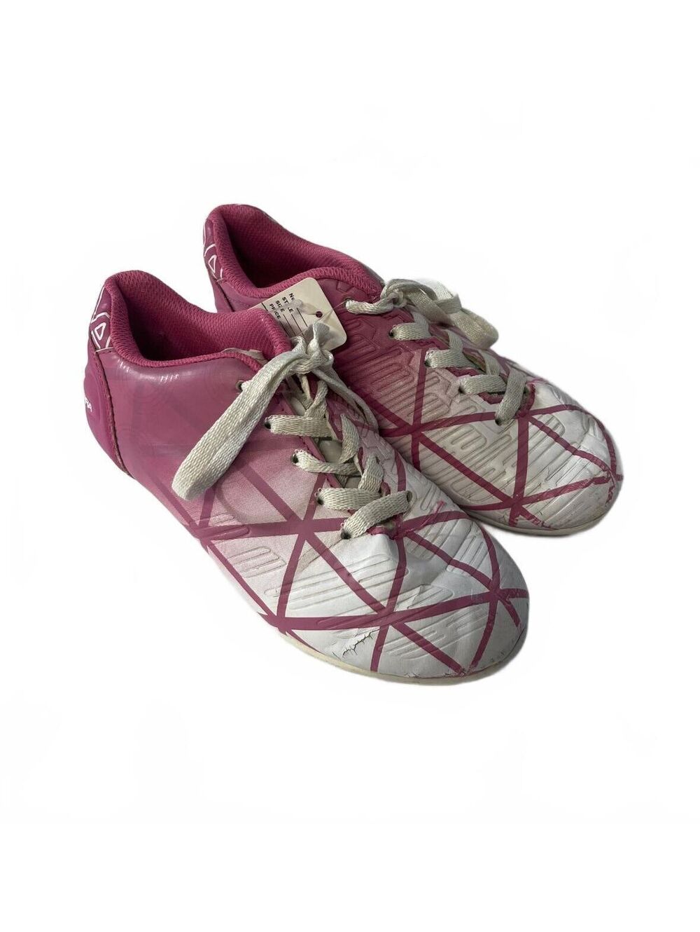 Xara Youth Soccer Turf Shoes Cleats Size 2Y Girls Pink and White Athletic